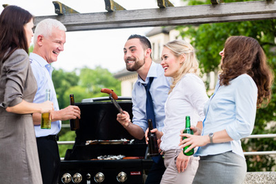 Team barbecue as a corporate celebration