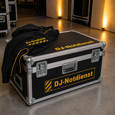DJ-Notdienst-Case mit Jacke