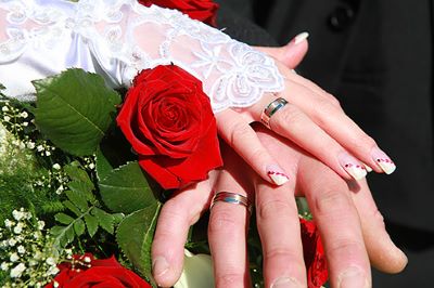 Frisch verheiratet Eheringe Hochzeit